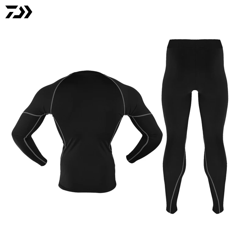 DAIWA Дава нижнее белье для рыбалки осень и зима плюс бархат утолщаются согреться
