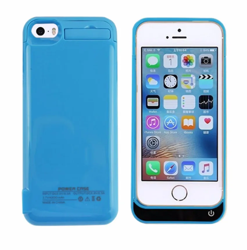 Нэн 4200 мАч горячая Распродажа внешняя перезаряжаемая батарея беспроводной чехол зарядное устройство Внешний аккумулятор чехол для iPhone 5 5S 5c SE с подставкой