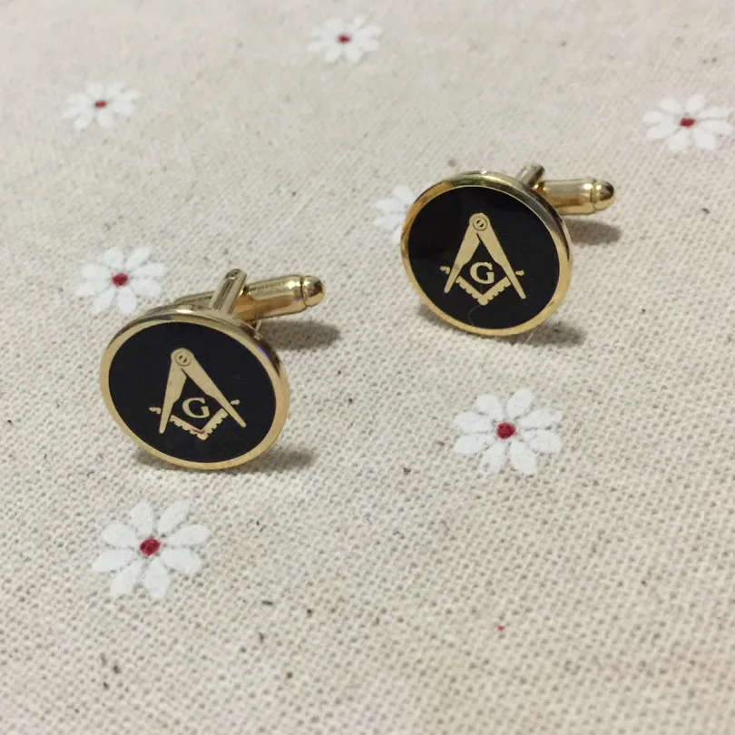 

100pairs Masonic men cuff links Pin Badge Compass and Square with G Sleeve Button for Free Masons Cufflink Freemason