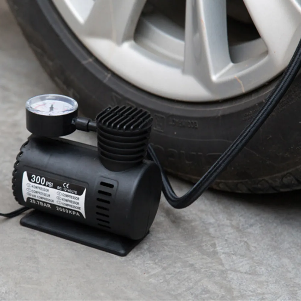 12 V портативный мини воздушный компрессор 300 PSI Автомобиль Ван велосипед шины надувной 12 V портативный мини воздушный компрессор 300 PSI Автомобиль Ван велосипед шины