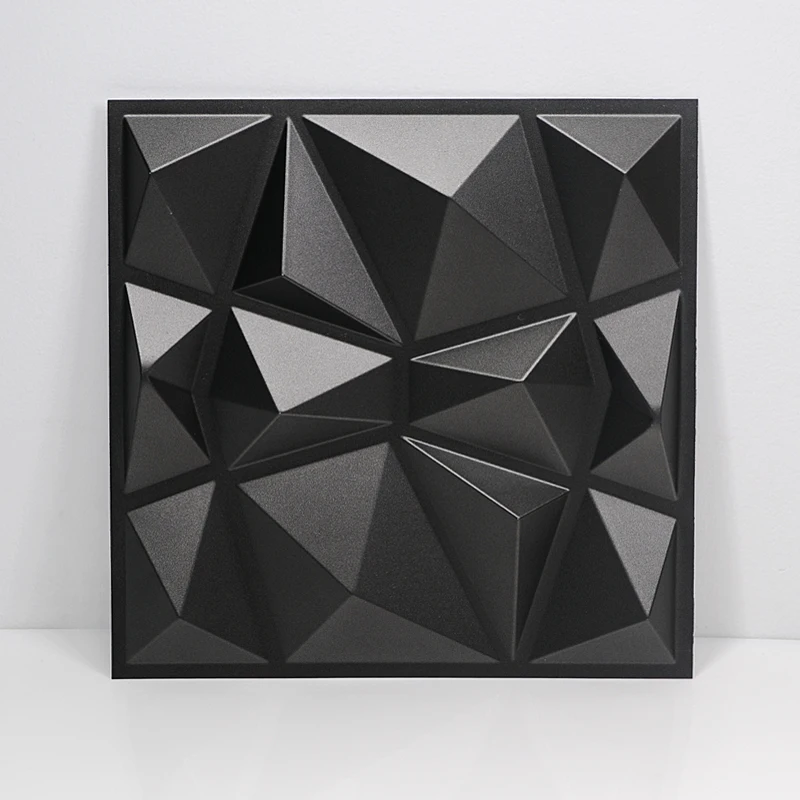 Matte gray 30x30 см 3d Художественная штукатурка резка геометрические алмазные резные деревянные клеи Нижняя стена 3d настенная наклейка домашний декор декоративная панель - Цвет: Matte gray