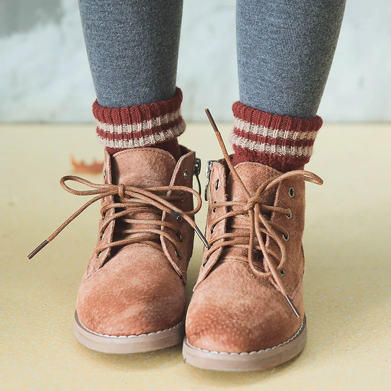ideacherry Brand New Autumn Winter Baby Socks Double Bars Thick Line Cotton Anklet Child Sock Retro Boots Warm | Детская одежда и