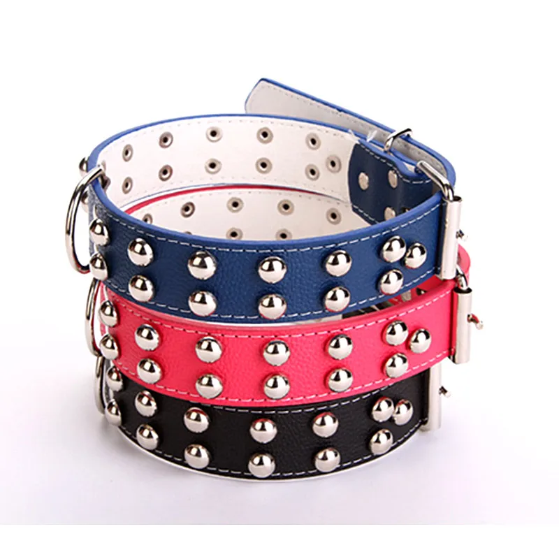 Акция искусственная кожа большой ошейник для кошек собак с шипами ретриверов