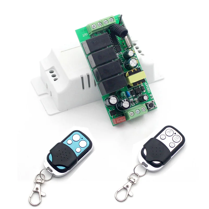Switch w 2RF 4CH AC85-250V беспроводной пульт дистанционного управления DIY релейный приемник модуль домашней автоматизации и 433 МГц РЧ пульт дистанционного управления Передатчик - Цвет: Switch w 2RF