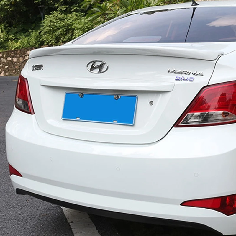 Спойлер для hyundai verna accent спойлер 2011 2015 verna/accent без краски Автомобильный задний