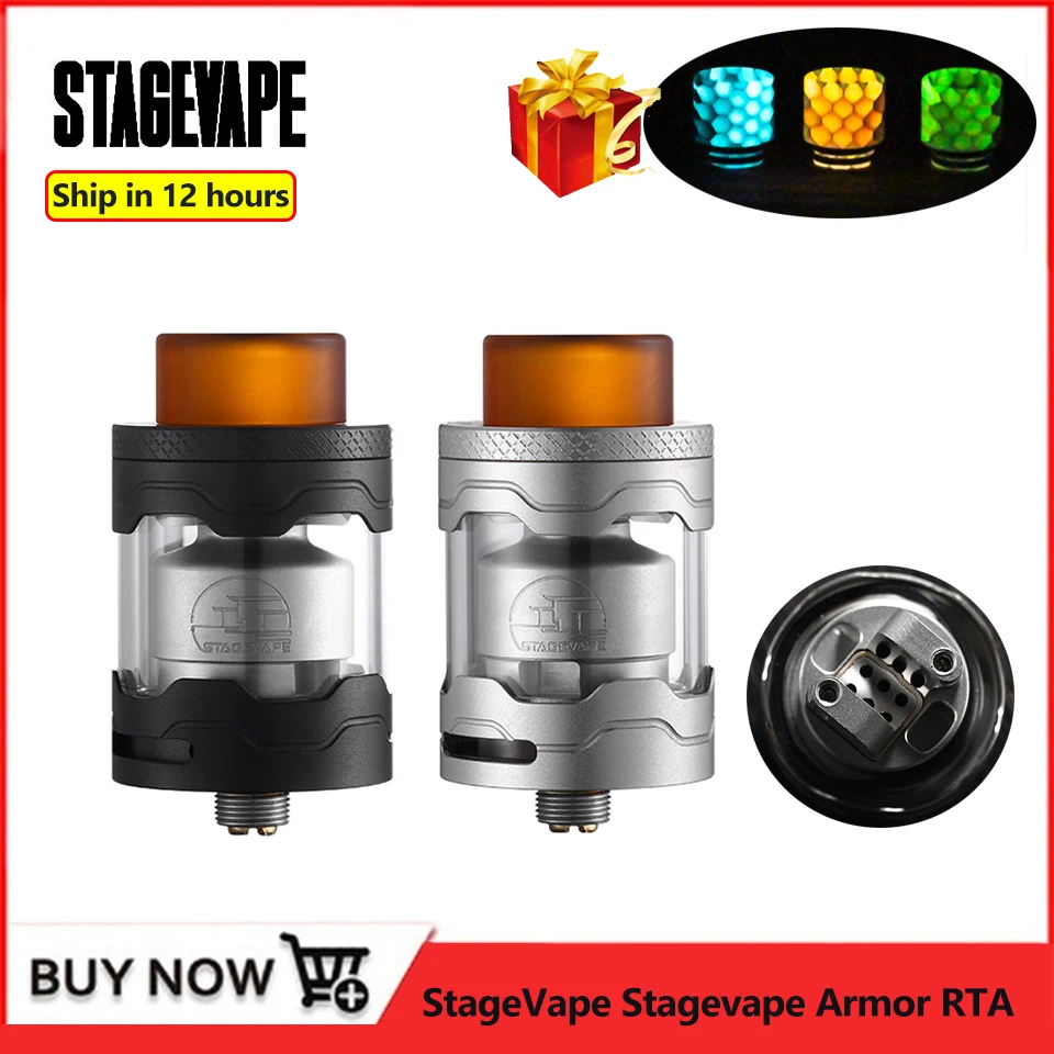 Оригинал StageVape Armor RTA атомайзер 25 мм Восстановленный танк 3 мл однокатаный корпус