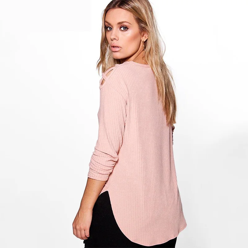 Лидер продаж женские осенние хлопковые Футболки повседневные Большие размеры