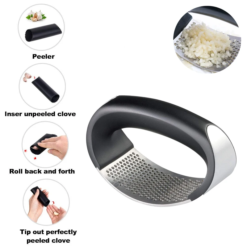 TPUSNOK Чеснок Пресс Rocke Нержавеющая Сталь Дробилка для чеснока и имбиря