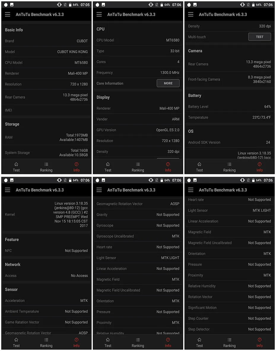 Cubot Kingkong IP68 Водонепроницаемый MT6580 четырехъядерный 5,0 дюймовый мобильный телефон 2G ram 16G rom смартфон Android 7,0 4400mAh мобильный телефон