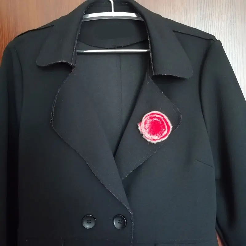 Новинка женская мягкая брошь с помпоном из меха кролика рекс цветком для