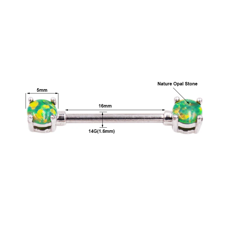 2 шт. титановые кольца для сосков с опалом 14 г|titanium nipple shields|nipple shieldnipple shield piercing |