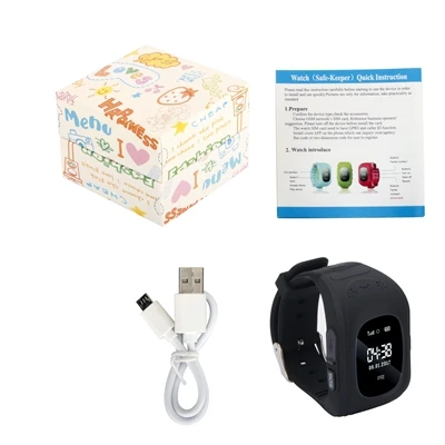Russian Black Gps/LBS Q50 SOS детские многоязычные станции наручные часы для мальчиков детские уличные умные местоположение телефон часы для детей - Цвет: Russian Black