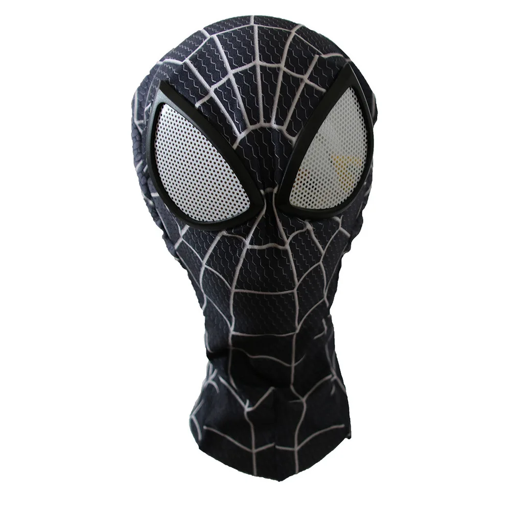 Хеллоуин The Amazing Spiderman Maske Schwarz Venom Black Vollmaske косплей реквизит для лица|Аксессуары