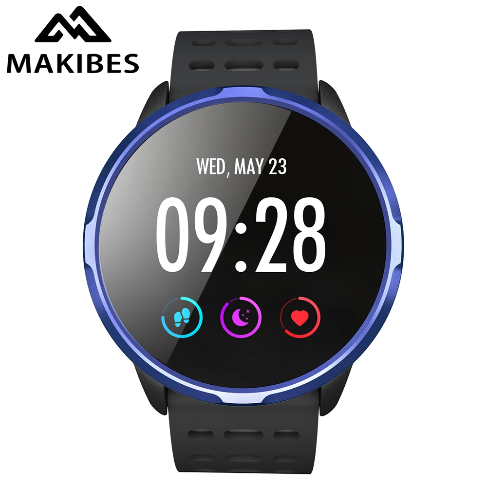 Смарт часы Makibes T3 Pro 1 3 &quotс цветным дисплеем фитнес трекер для активности HR крови