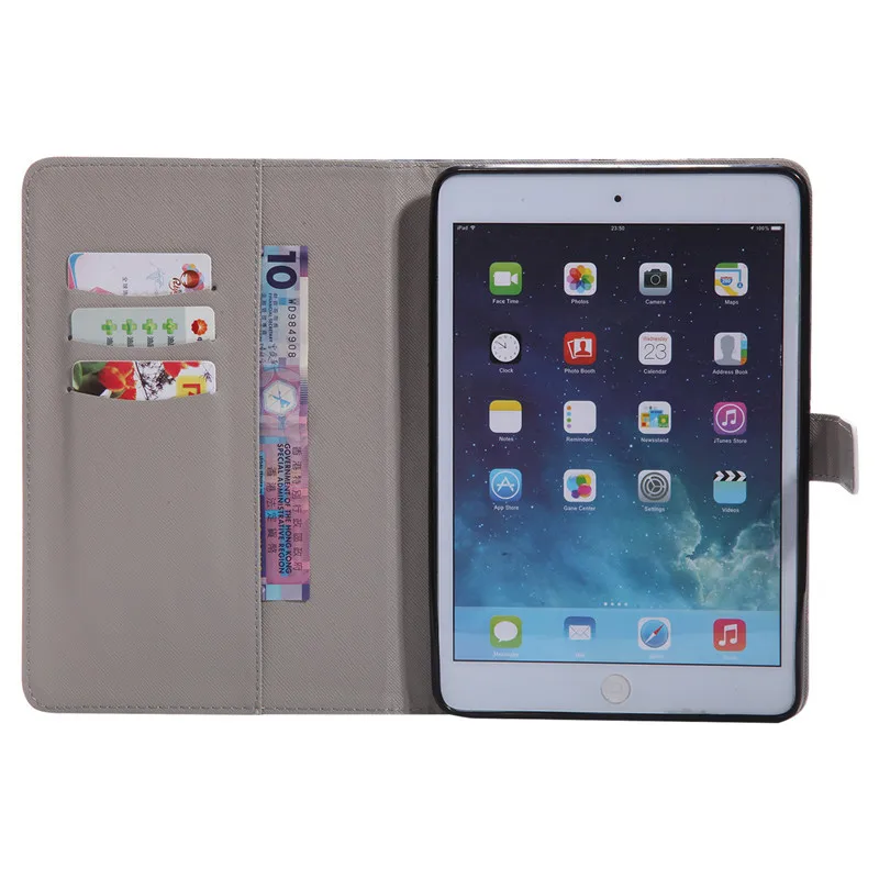 Кожаный чехол для iPad mini Smart Tablet с 3D рисунком розы защитные чехлы подставки 2 3