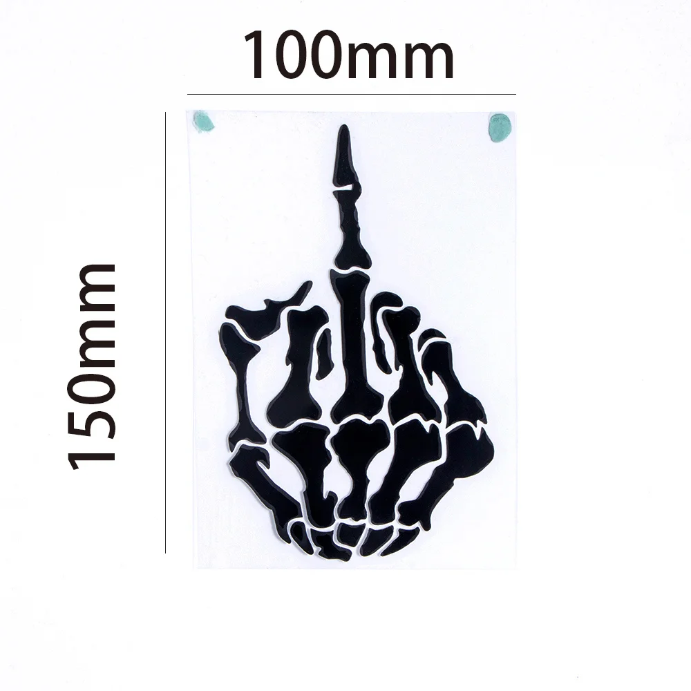 1 шт. белый черный Скелетон средний палец Стайлинг наклейка Bedoom ванная комната
