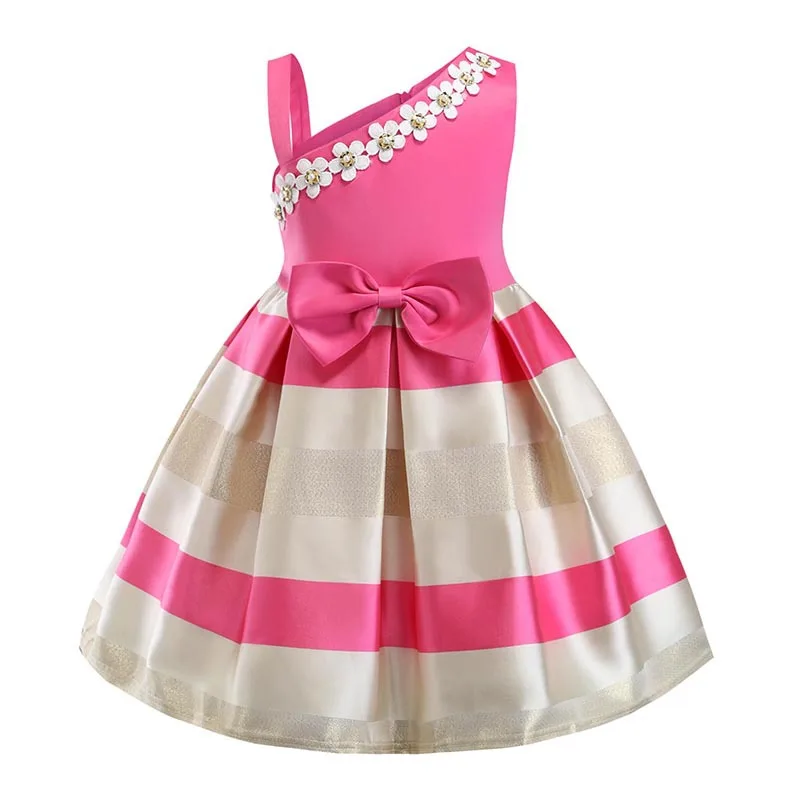 Flower Girls dresses for New Year clothes Party Baby Sleeveless Big Bow Princess Wedding Dress Children Vestidos | Детская одежда и