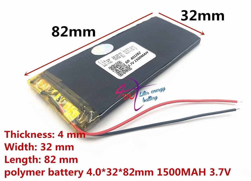 

best battery brand Size 403282 3.7V 1500mah Lithium polymer Battery