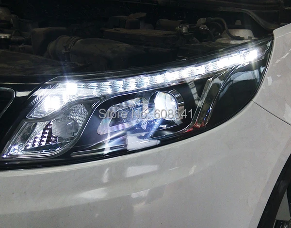 Для KIA RIO K2 светодиодный фара ангельские глазки объектив проектора 2011 2012 года