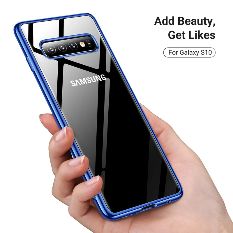 Мягкий чехол из ТПУ для samsung Galaxy S10 S10e S10+ S10 Plus 10e, высококачественный силиконовый чехол, прозрачный модный тонкий чехол из ТПУ