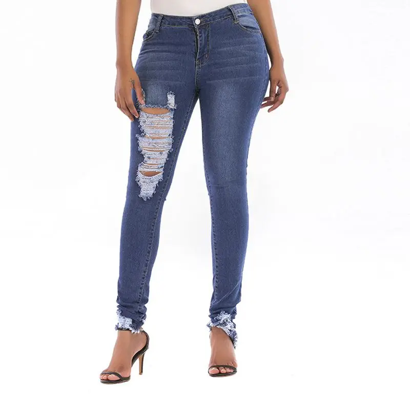Рваные джинсы-бойфренды с дырками женские брюки крутые джинсы винтажные прямые