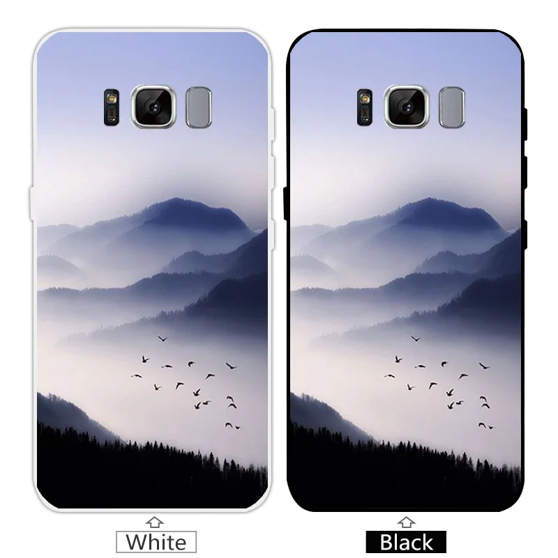 Прозрачный мягкий силиконовый чехол для Samsung Galaxy S8 G955F G950F Fundas Capa S 8 Scenic Eagle |