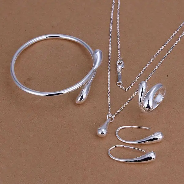 Комплект украшений из кольца серег браслета и ожерелья|jewelry set|jewelry supplies settingsjewelry