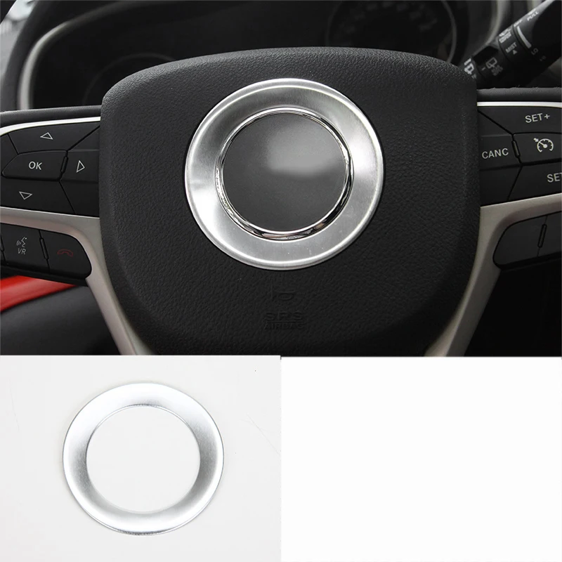 Lsrtw2017 Abs Car Interior Central Control Decorations for Jeep Grand Cherokee 2011 2012 2013 - Название цвета: steering wheel trims