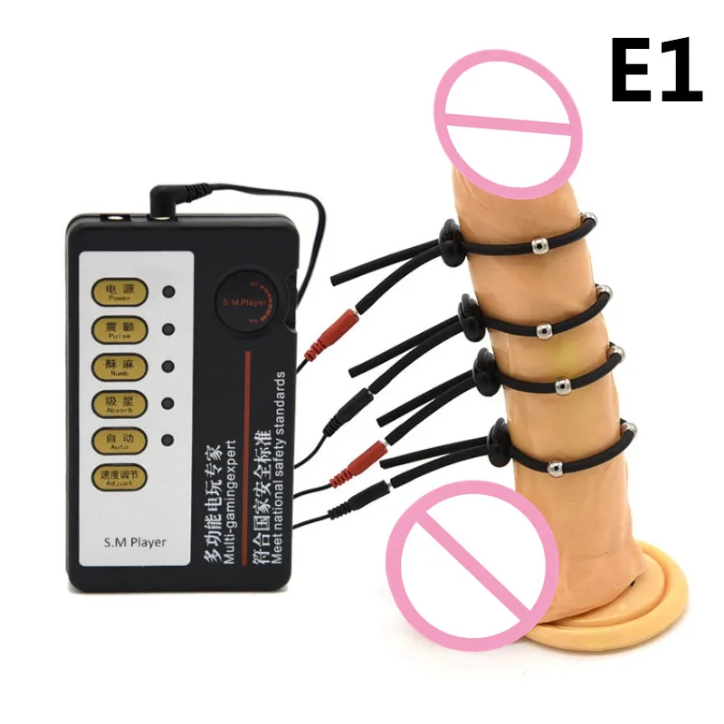 3 машина на выбор Электрический шок 4 черное кольцо для пениса электрошоковая