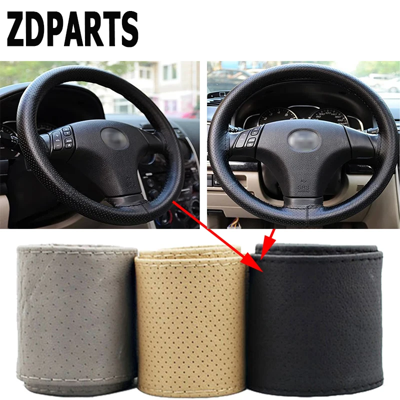 ZDPARTS 38 см кожа автомобилей чехлы рулевого колеса автомобиля для Skoda Octavia A5 A7 2