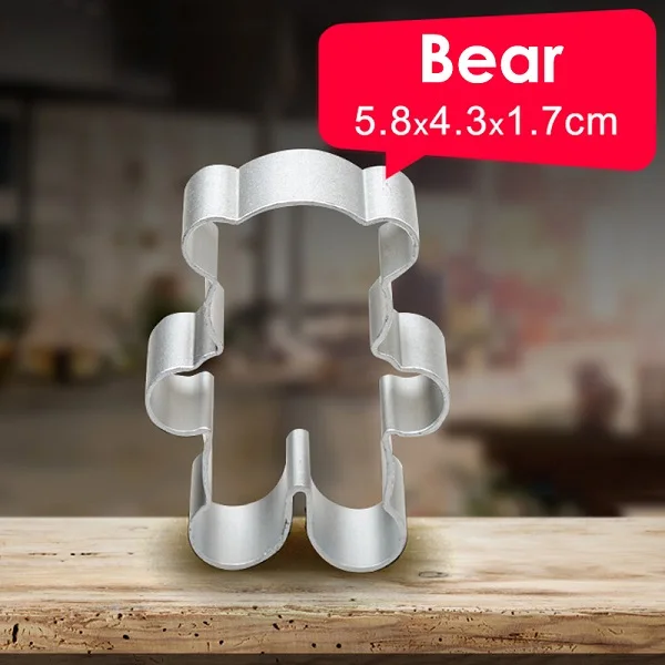 2pcs Bear 2 шт 3D Бисквитное печенье Mluminium сплав Sugarcraft торт десерт выпечка резаки плесень помадка печенья плесень инструменты(27 типов - Цвет: 2pcs Bear