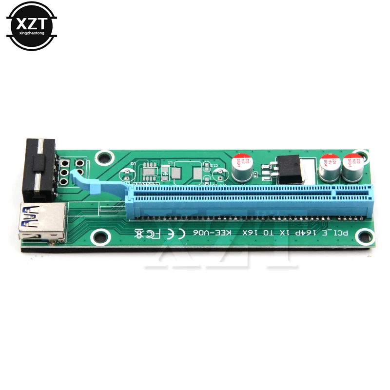 Высококачественный PCI 0 6 M PCIE E 1X до 16X Райзер карта расширения + 15 контактный SATA на 4