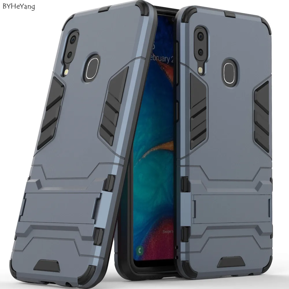 A20e Armor 2 in 1 Case For Samsung Galaxy A20E 2019 ShockProof Robot Kickstand Silicone Bumper A20 e Cover case |