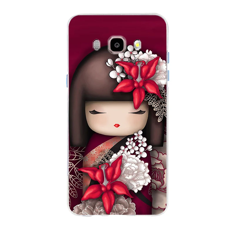 Kawaii японская кукла Kokeshi Мягкий Силиконовый ТПУ чехол для телефона Samsung Galaxy S6 S6edge A7