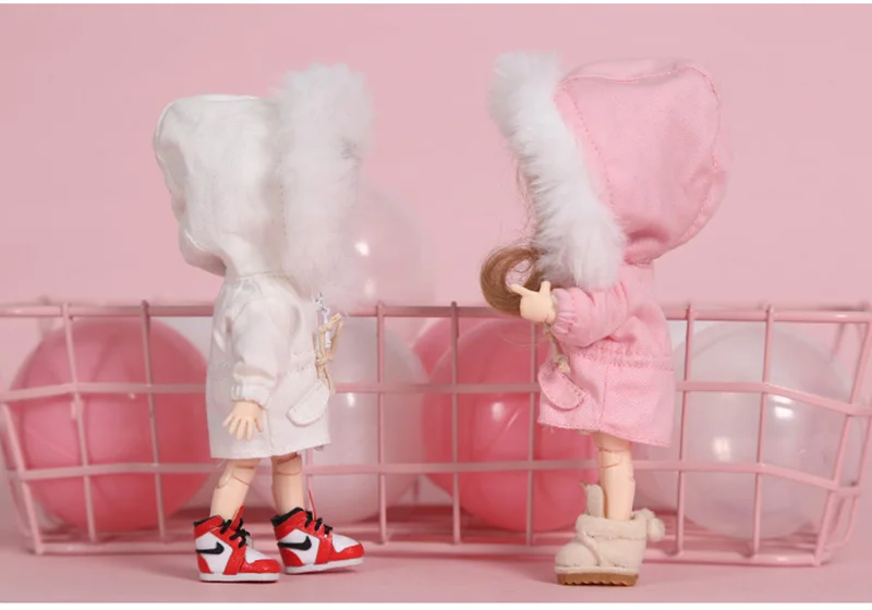 Новая модная одежда для кукол хлопковое пальто шляпа для ob11, obitsu 11,1/12bjd Кукла Одежда Аксессуары для кукол