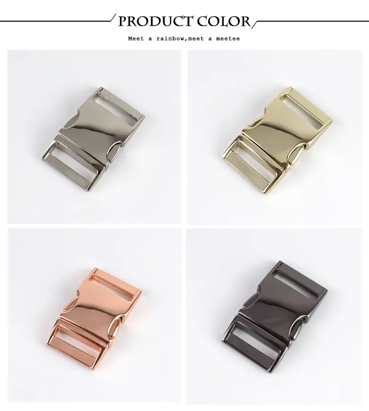 Meetee 10pcs Metal Curved Side Release Buckle for 25mm Webbing Strap Backpack Bag Luggage Hook Belt Buckle DIY Accessories AP518