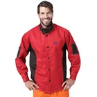 Сварочная куртка, огнестойкая, устойчивая к истиранию рабочая одежда, огнестойкая хлопковая Рабочая куртка для безопасности сварщика