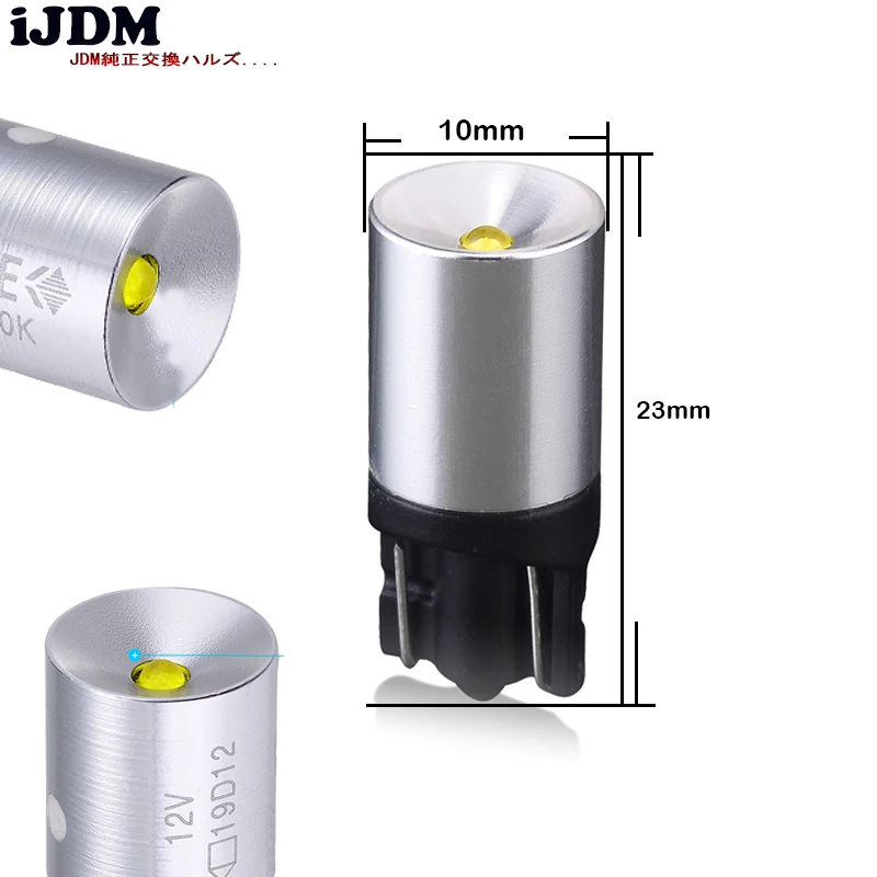 IJDM 4 шт. 6000 К ксенон белый XB-D T10 168 194 2825 W5W светодиодный лампы для парковки сигнальный фонарь или Подсветка регистрационного номера, T10 светодиодный 12V