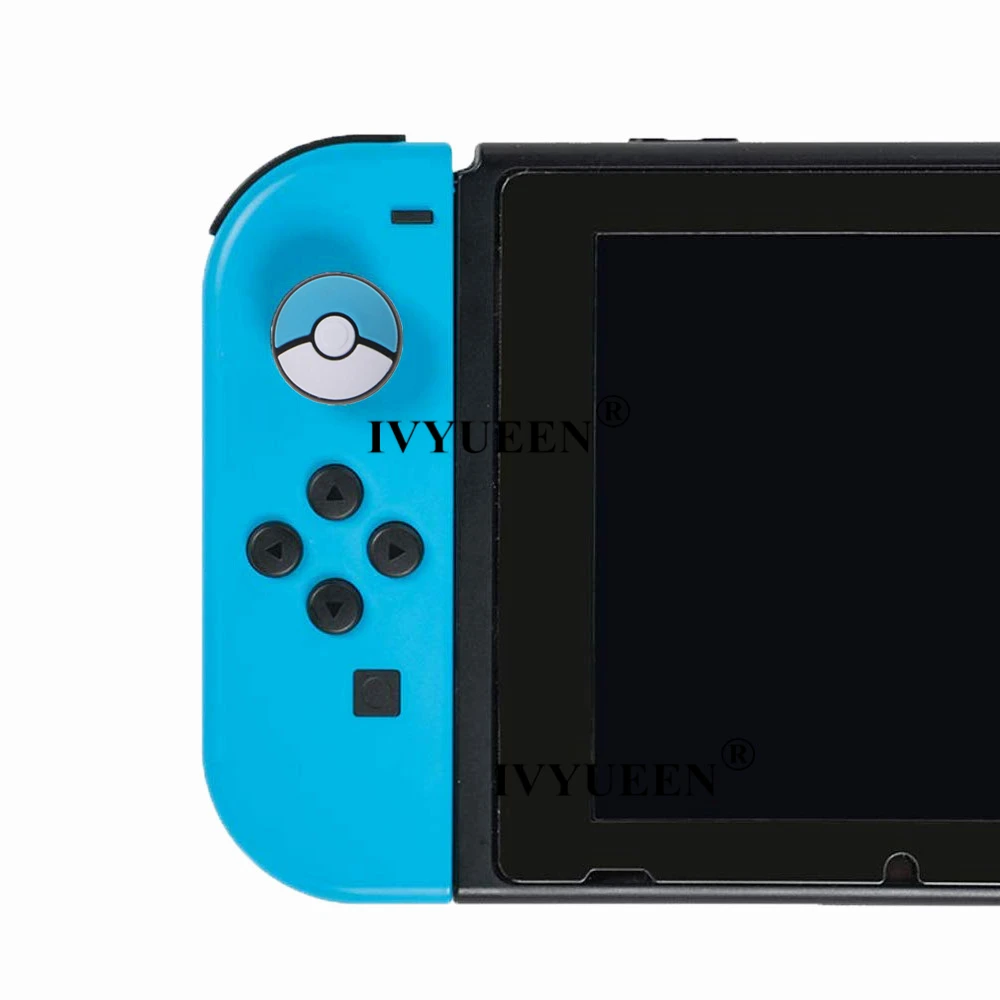 Ручки IVYUEEN для джойстиков Joy Con shand Switch Poke ball, аналоговые джойстики, крышка для джойстика Joy-Con, красный, синий