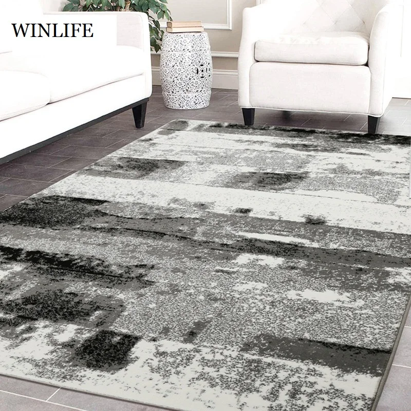 WINLIFE китайские коврики с рисунком чернил, простые мягкие коврики для гостиной, спальни, Противоскользящие коврики для ползания детей - Цвет: Светло-серый