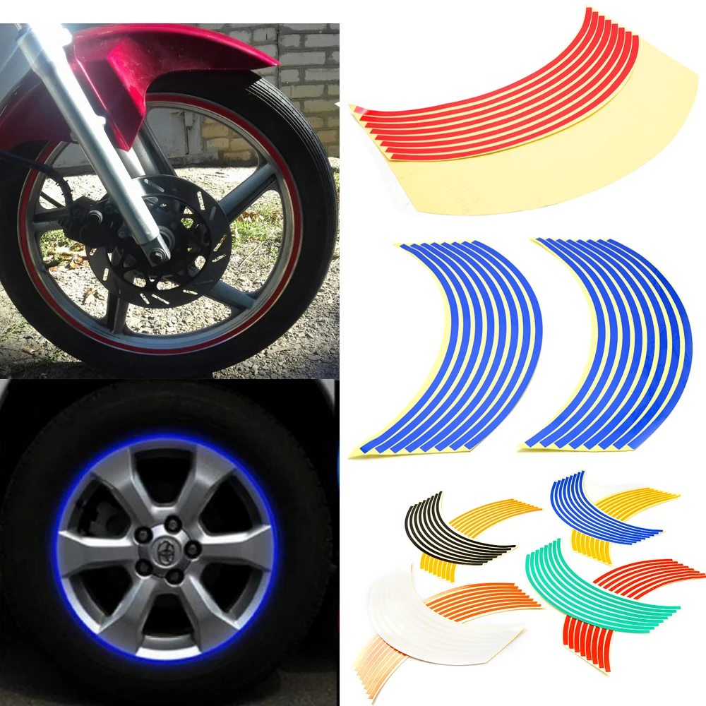 Светоотражающие наклейки на колеса мотоцикла Наклейка Ступицы для Honda VFR NC 700 750 800