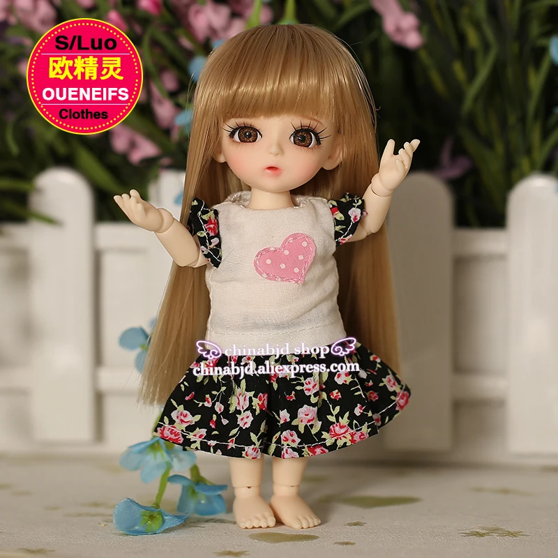 Одежда для куклы BJD SD 1/8 Летнее цветочное платье в форме сердца латти напи BTW тело