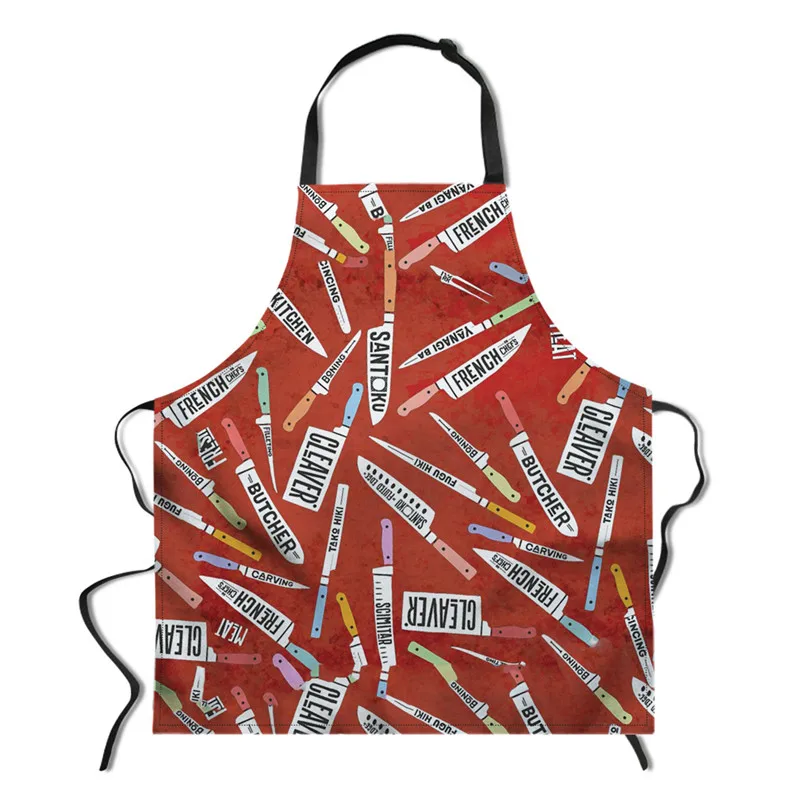 L4949R FORUDESIGNS/милый фартук с защитой от воды и масла для женщин, регулируемый фартук шеф-повара, кухонный фартук, нагрудник, кулинарный фартук без рукавов на заказ - Цвет: L4949R