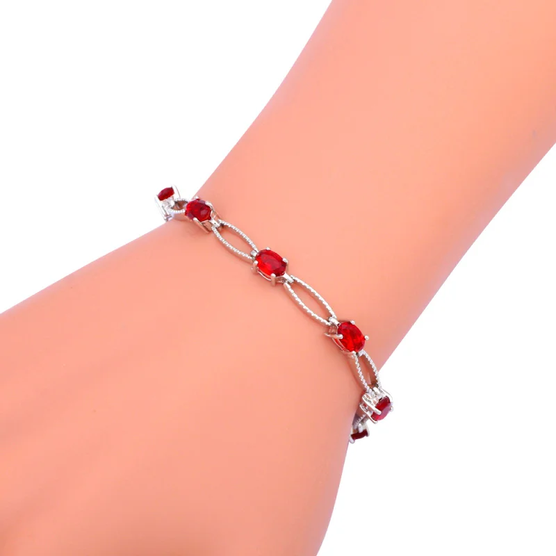 Свадебные великолепные браслеты для женщин ювелирные изделия с гранатом