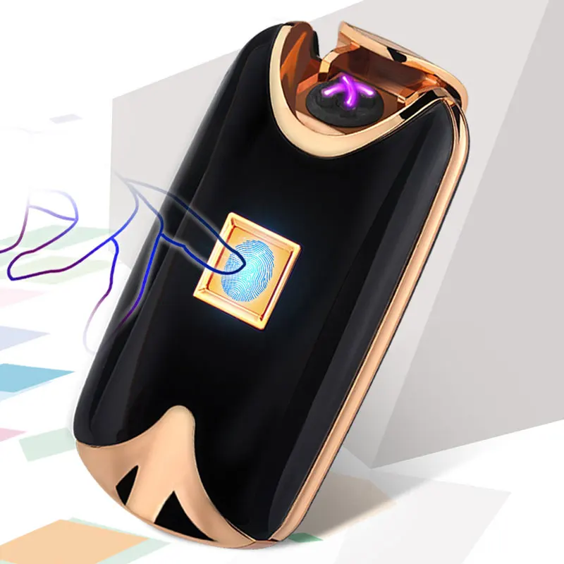 Электрическая usb зажигалка с двойной дугой сенсорная перезаряжаемая