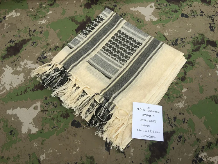 7 Хлопок Арабская Куфия шема шарф военные тактические шарфы утолщенные хиджаб квадратные ветрозащитные банданы походный шарф - Цвет: 7