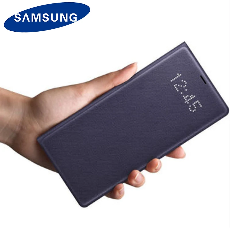 Оригинальный samsung Note 8 светодиодный чехол с откидной крышкой кошельком для N950