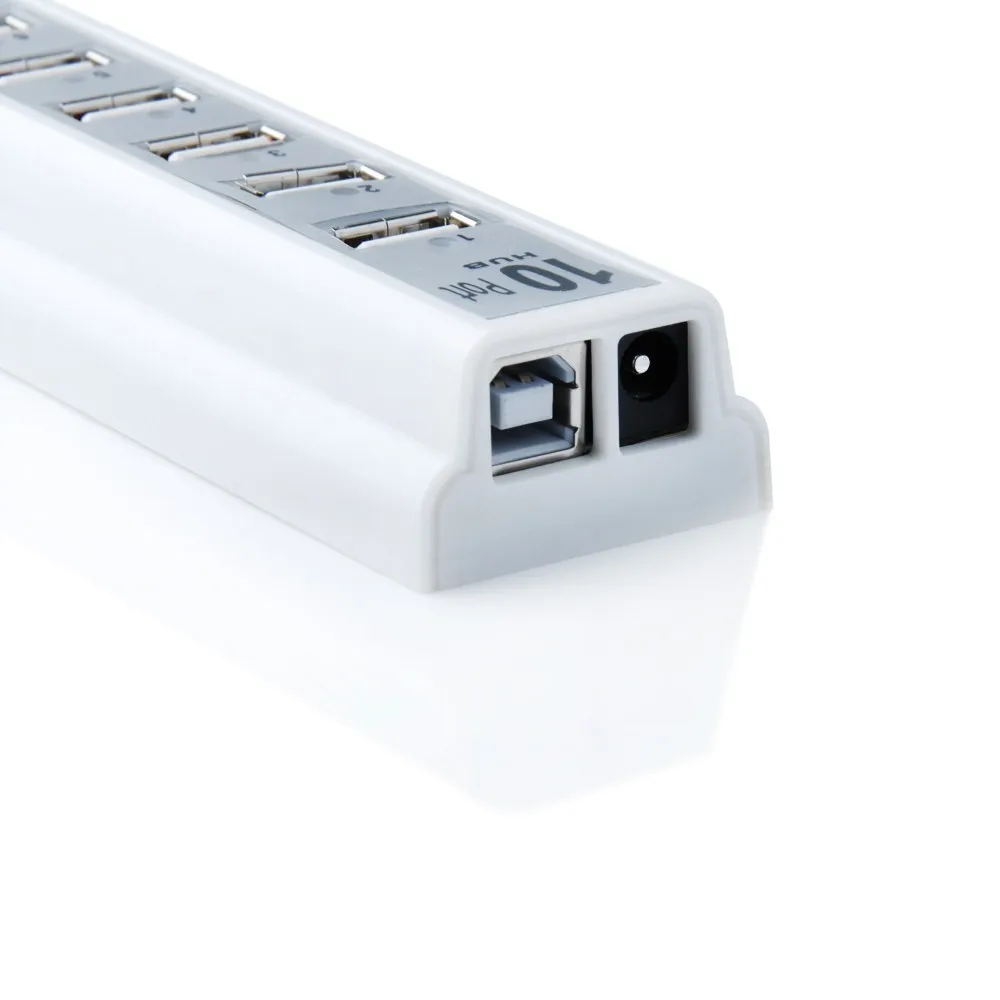 10 портов USB 2 0 концентраторы с AC питания компьютера периферийные устройства