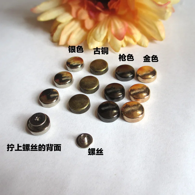 Кожаный ремесленный кошелек для одежды ручной работы Φ плоские круглые заклепки