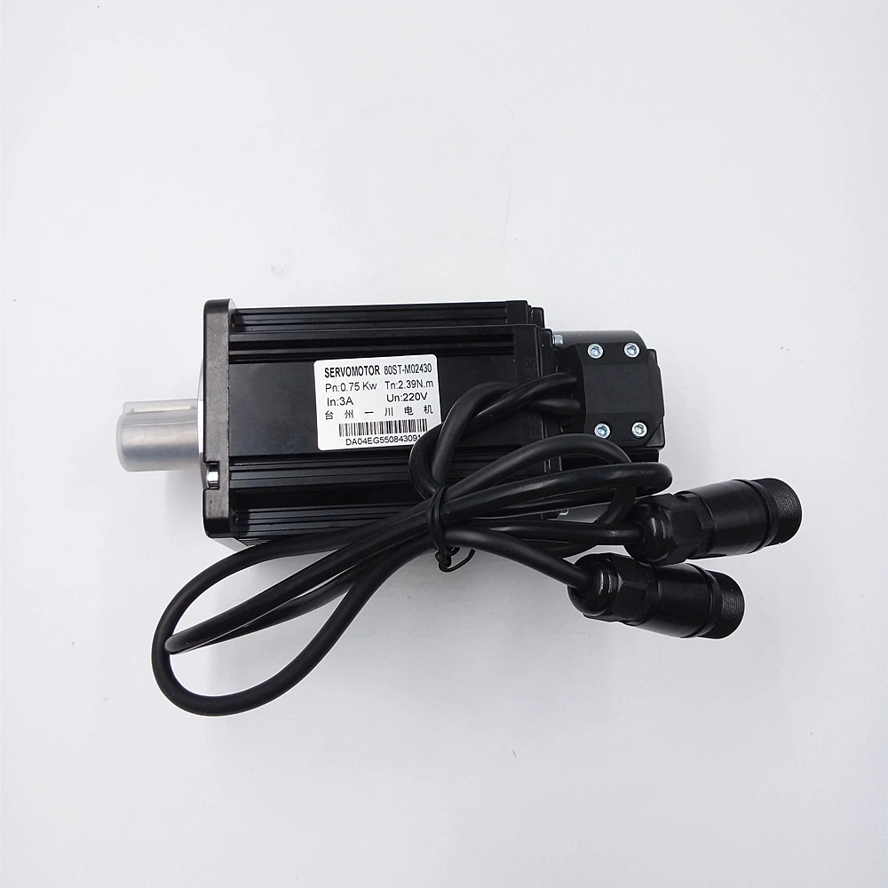 Оригинальный комплект серводвигателя переменного тока 80ST-M02430 80 мм 750 Вт 2 39 нм